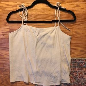 Beige tie top